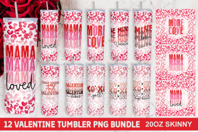12 Valentine Tumbler PNG Bundle