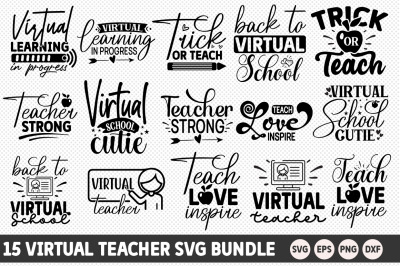 15 virtual teacher svg bundle