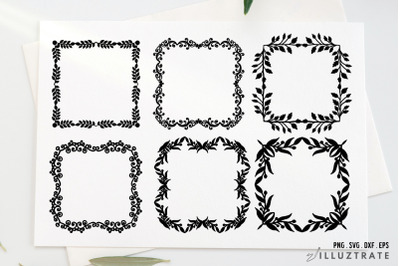 Fern Wreath SVG File | Doodle Wreath SVG cut files | Swirl Wreath SVG