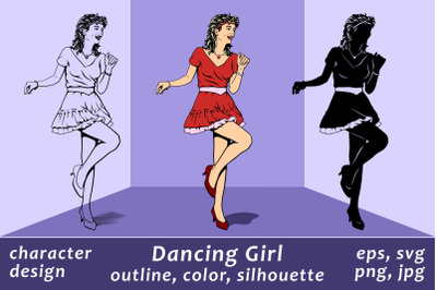 Dancing Girl Character Design