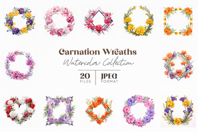 Carnation Floral Wreath