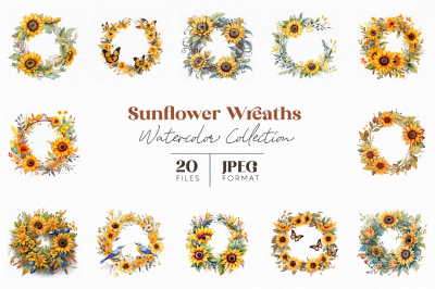 Sunflower Floral Wreath