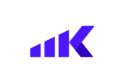 K Trading logo abstract vector design template