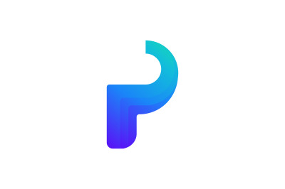 Letter P logo abstract vector design template