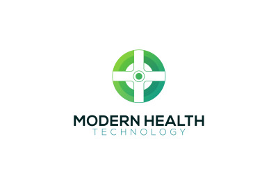 Modern Health logo abstract vector design template