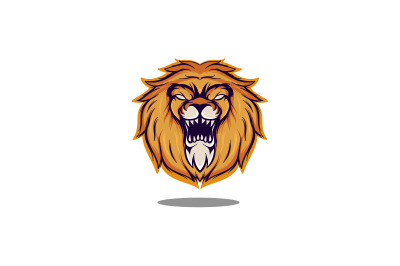 Scary Lion Face logo abstract vector design template