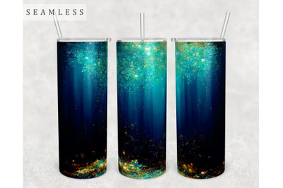 Underwater Tumbler Wrap, 20 Oz Skinny Tumbler Sublimation Design, PNG