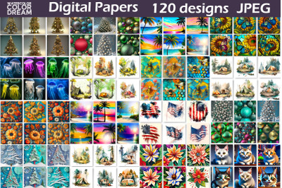 Big Digital Papers Bundle | Background Bundle