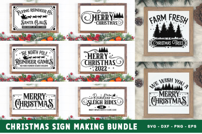 15 Christmas Sign Making Bundle