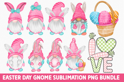 Easter Day Gnome Sublimation PNG Bundle