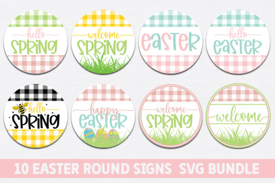 Easter Round Signs  SVG Bundle