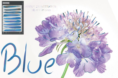 Blue Illustrator Brushes