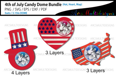 4th of july candy dome bundle svg
