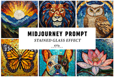 Stained Glass Prompt for Midjourney AI Art Images