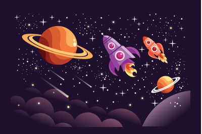 Space Objects Illustration Set