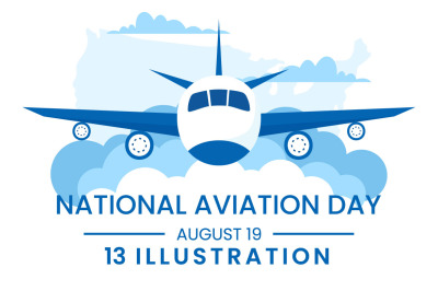 13 National Aviation Day Illustration