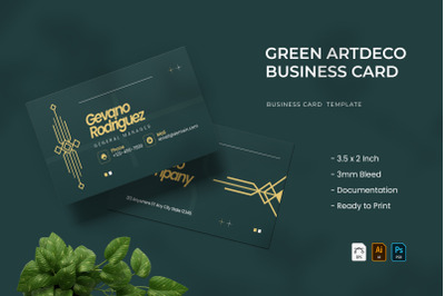 Green Artdeco - Business Card