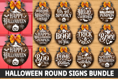 Halloween Round Signs Bundle