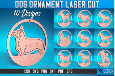 Dog Ornament Laser Cut SVG | Dog Laser  Cut SVG Design | CNC Files