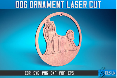 Dog Ornament Laser Cut SVG | Dog Laser Cut SVG Design | CNC Files