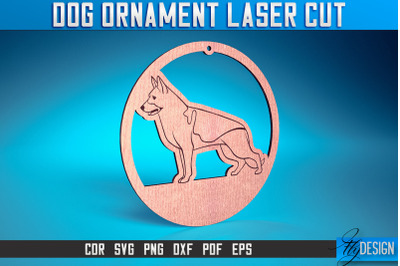 Dog Ornament Laser Cut SVG | Dog Laser Cut SVG Design | CNC Files