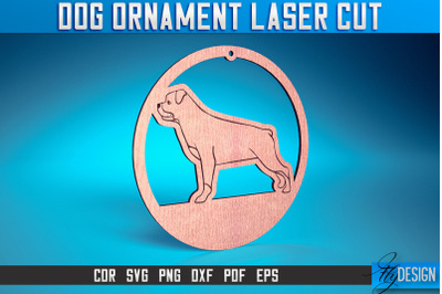 Dog Ornament Laser Cut SVG | Dog Laser Cut SVG Design | CNC Files