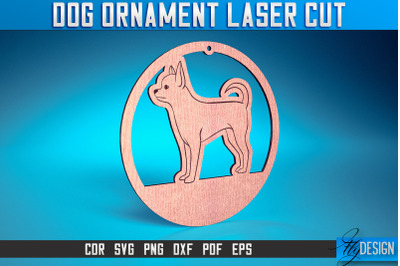 Dog Ornament Laser Cut SVG | Dog Laser Cut SVG Design | CNC Files