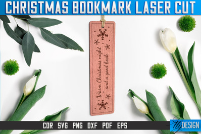 Christmas Bookmark Laser Cut SVG | Christmas Laser Cut SVG Design |