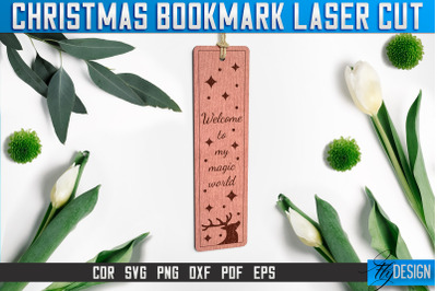 Christmas Bookmark Laser Cut SVG | Christmas Laser Cut SVG Design |
