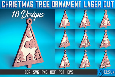 Christmas Tree Ornament Laser Cut SVG | Christmas Laser Cut SVG Design