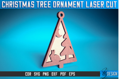 Christmas Tree Ornament Laser Cut SVG | Christmas Laser Cut SVG Design