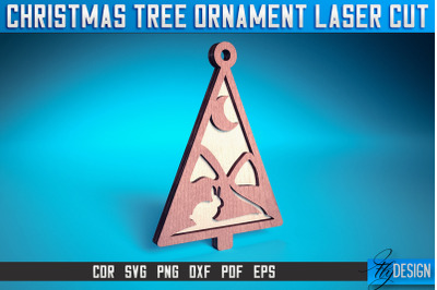 Christmas Tree Ornament Laser Cut SVG | Christmas Laser Cut SVG Design