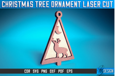 Christmas Tree Ornament Laser Cut SVG | Christmas Laser Cut SVG Design