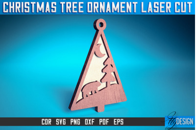 Christmas Tree Ornament Laser Cut SVG | Christmas Laser Cut SVG Design