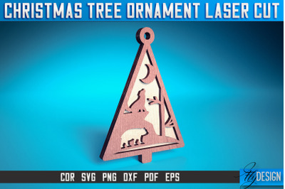 Christmas Tree Ornament Laser Cut SVG | Christmas Laser Cut SVG Design