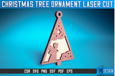 Christmas Tree Ornament Laser Cut SVG | Christmas Laser Cut SVG Design