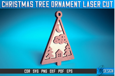 Christmas Tree Ornament Laser Cut SVG | Christmas Laser Cut SVG Design