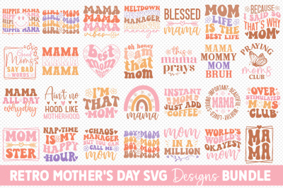 Retro Mother&#039;s day SVG Bundle