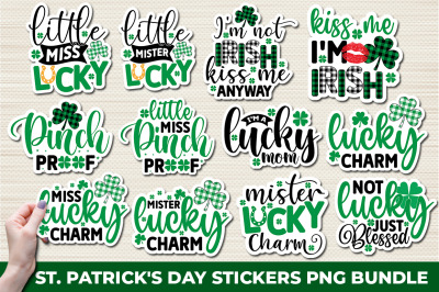 St. Patrick&#039;s Day Stickers PNG Bundle