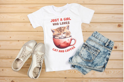 Just a Girl Who Loves Cat and Coffee