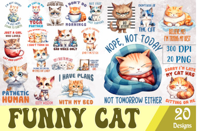 Funny Cat Bundle 20 designs
