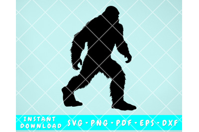 Bigfoot Silhouette SVG, Yeti SVG, Sasquatch SVG, Bigfoot Clipart