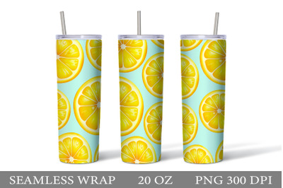 Tumbler Lemon Sublimation. Lemon Tumbler Wrap Design