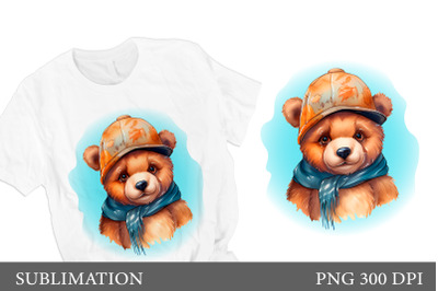 Cute Bear sublimation. Bear T-Shirt. Cute Bear PNG