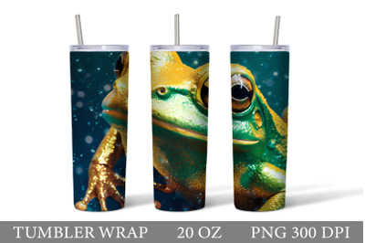 Frog Glitter Tumbler Design. Frog Tumbler Sublimation