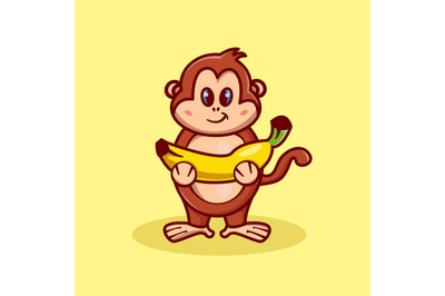 Cute Monkey Illustration