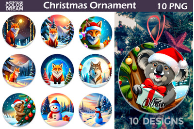 Animals Christmas Ornament | Christmas Ornament Sublimation