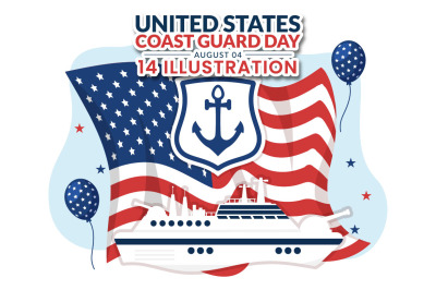 14 United States Coast Guard Day Illustration