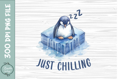 Just chilling Lazy Penguin