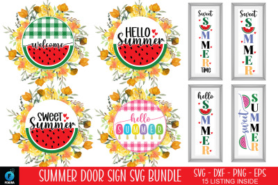 Summer Door Sign SVG Bundle